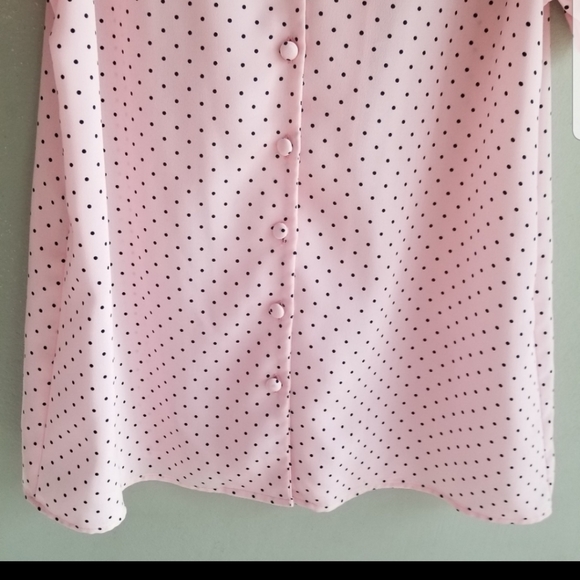 Vintage pink puff sleeve blouse - Picture 3 of 14